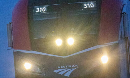 Amtrak 310 Before Dawn at Shawmut Curve | Arizona Railfan VR180 3D