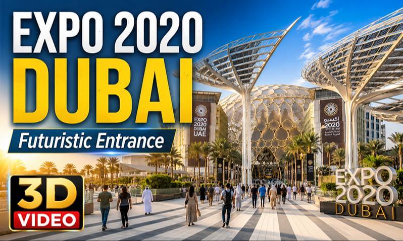 Expo 2020 Dubai in 3D 🇦🇪 | Walking Through the Futuristic Entrance