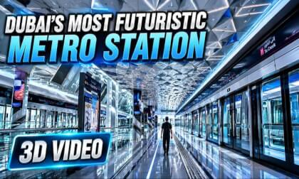 Dubai’s Most Futuristic Metro Station in 3D