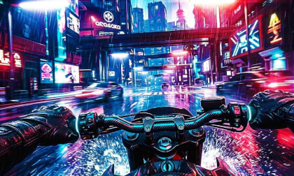 VR: Motorcycle Ride to Forget the Problems | Cyberpunk 2077 VR Vídeo [3D SBS]