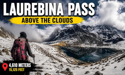 LAUREBINA PASS 4,610m 3D🏔️ Above the Clouds | Snowy Himalayas Trek VR180