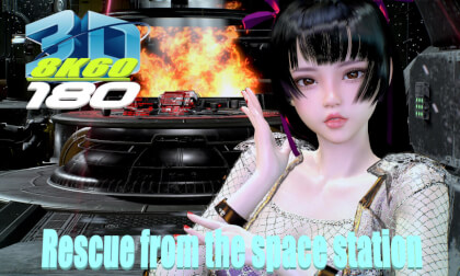 3D VR180, Rescue from the space station, Dance, MMD, kpop, 宇宙ステーションからの救出, ダンス, 3DVR. 8K60FPS