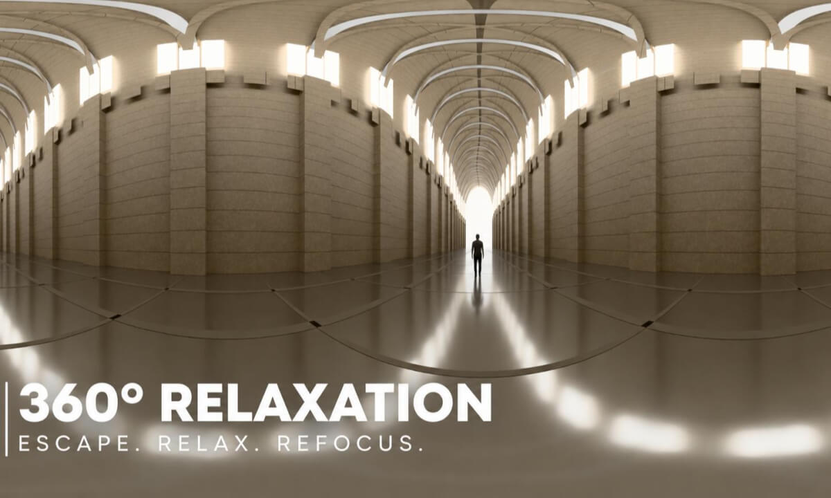 360° Relaxation in a Serene Light Cathedral | 4K VR Meditation & Deep Focus