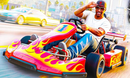 VR: THIS IS CRAZY! Driving a Kart Through the City 🔥  GTA 5 VR Vídeo [3D SBS]