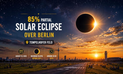 85% Partial Solar Eclipse Over Berlin Tempelhofer Feld