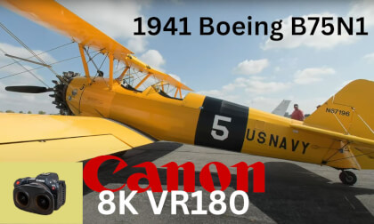 1941 Boeing B75N1 Biplane at Wings & Wheels Car Show Findlay Ohio 2023 Canon 8K60 VR180 VR Video 1941 Boeing B75N1 Biplane at Wings & Wheels Car Show Findlay Ohio 2023 Canon 8K60 VR180 VR
