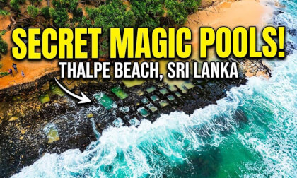 🚁 Flying Over Sri Lanka’s Magical Rock Pools | 🌊 Thalpe Beach | DJI Avata 360 8K