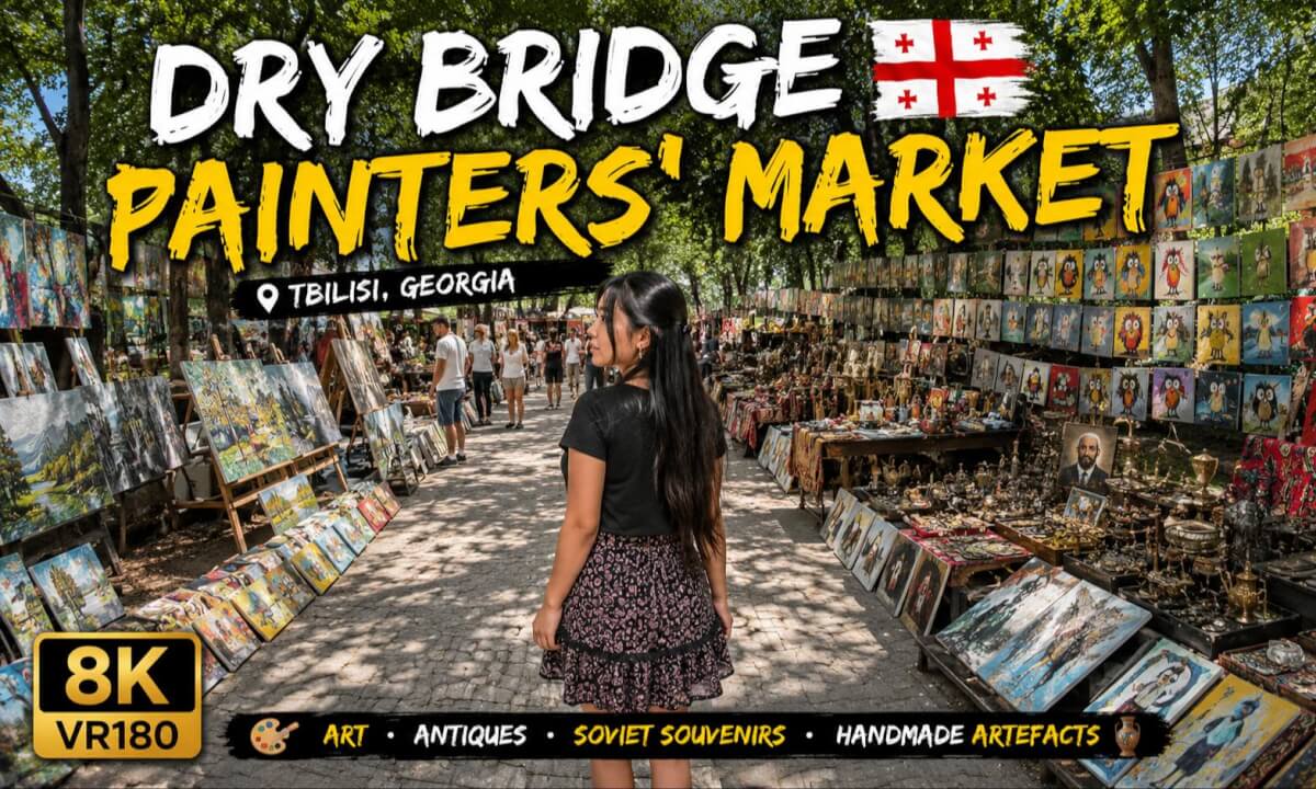 I Found Tbilisi’s The Best Art Market! 🎨3D VR180 Georgia