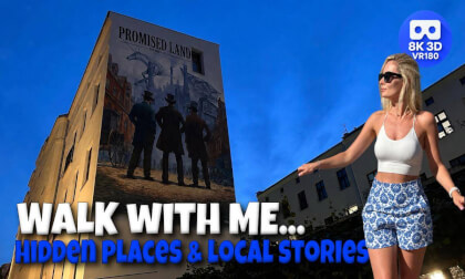 VR180 3D 8K | VLOG 16 | Evening Walk in My Hometown Łódź, Poland 🇵🇱 | Piotrkowska Street & Hidden Courtyards