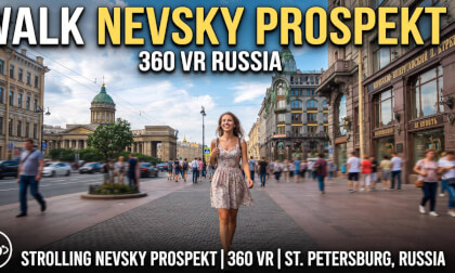 Brazilian walking in Russia, Nevskiy Ave.