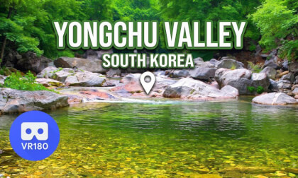 [VR180 8K 3D] Escape the Summer Heat at Gapyeong Yongchu Valley, South Korea