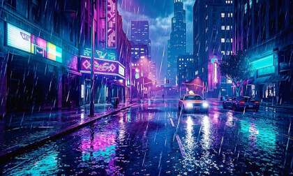 VR Walking in Rain at Night 🔥  GTA 5 VR Vídeo