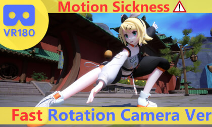 [MMD] [VR180] Kagamine Rin/鏡音リン | 1, 2 Fanclub いーあるふぁんくらぶ  [Fast Camera Version]