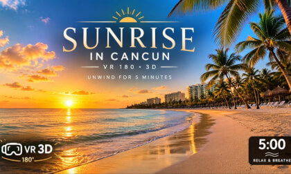 8k 3D VR 180 Sunrise in Cancun