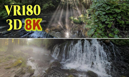 Mototaki Subsurface Waterfall, A waterfall formed by spring water gushing out after seeping into Mount Chokai in Nikaho City, Akita , JAPAN
