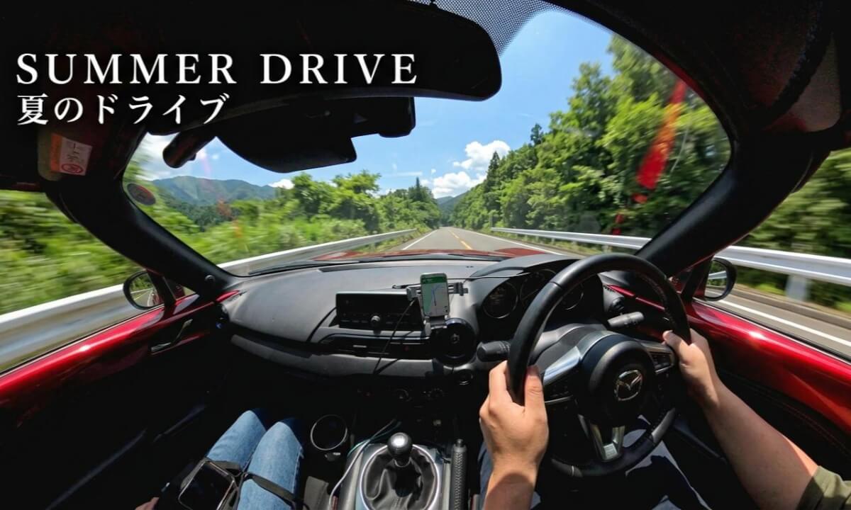 Experience Summer in Japan: A Relaxing POV Miata Drive