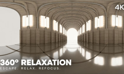 Infinite Light Corridor | 360° Relaxation Journey in a Luminous Hall (4K VR)