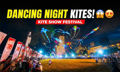 🪁 Have You Ever Seen Colorful Kites Dance in the Night Sky? | Nigh Kites Show | 8K VR