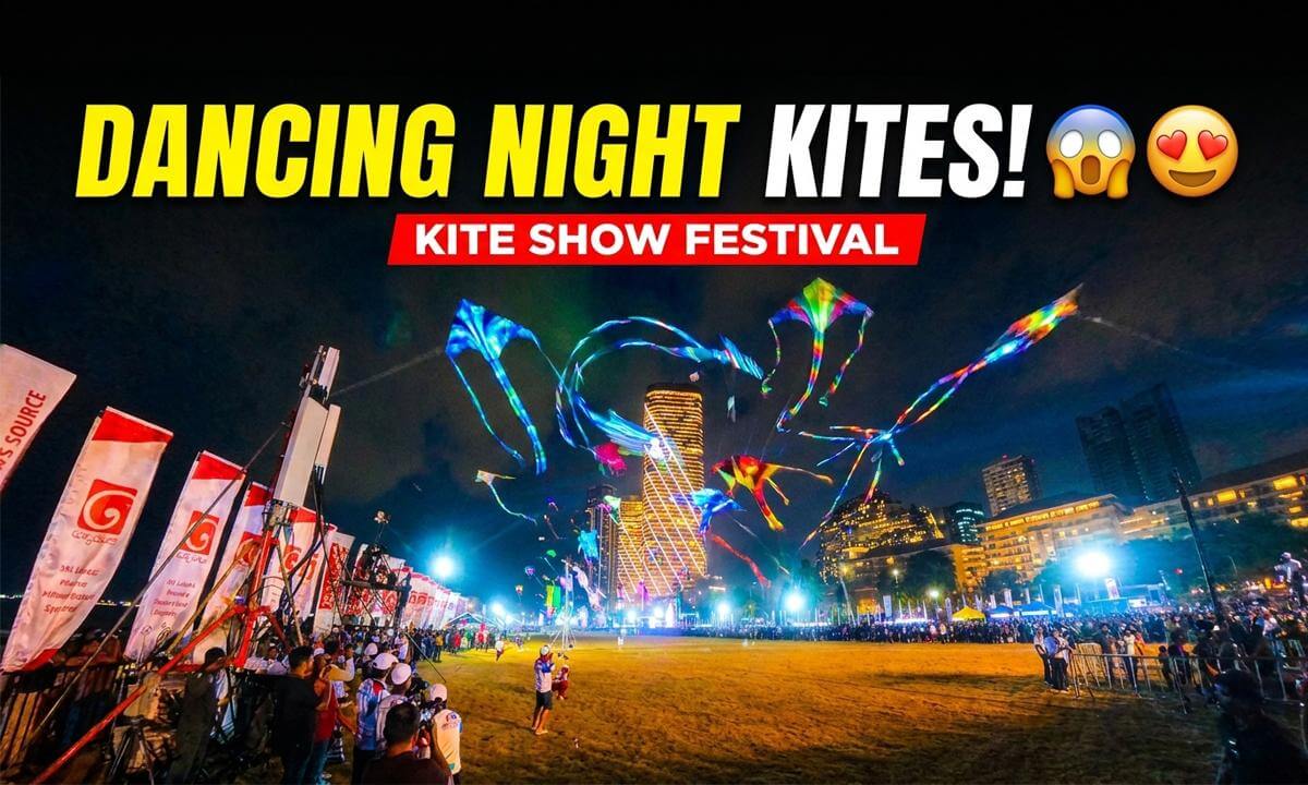 🪁 Have You Ever Seen Colorful Kites Dance in the Night Sky? | Nigh Kites Show | 8K VR