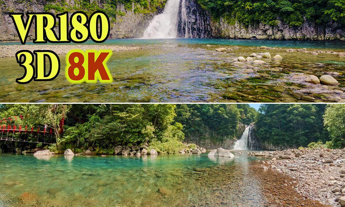 Hottai Falls,clear water fed by the subterranean flow of Mt. Chokai. in Yurihonjo City, Akita in JAPAN