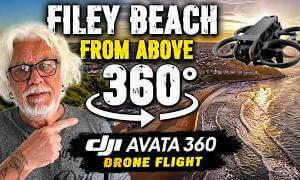 FILEY BEACH FROM ABOVE in 360°