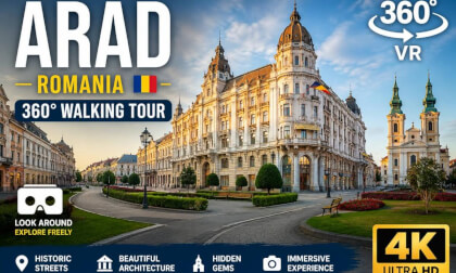 🇷🇴 Arad, Romania – 360° Walking Tour | Discover the Elegant Heart of Western Romania