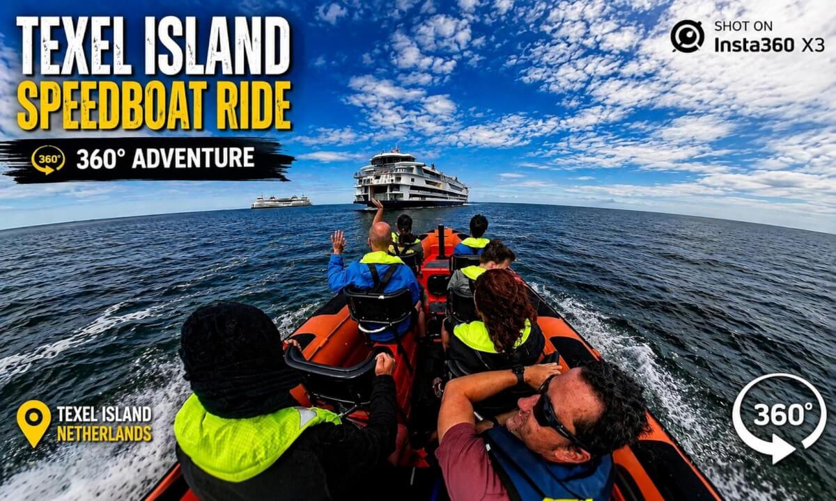 360° speedboat ride from Texel Harbour in the Netherlands! 🇳🇱🌊