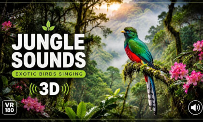 REAL Jungle Sounds 🌿 Exotic Birds Singing in 3D VR180 Immersive Nature Sounds  (Helambu Trek Day 3)