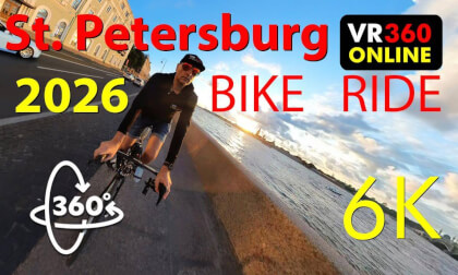 ST. PETERSBURG 2026 — BIKE RIDE AT SUNSET 🌅 | VR 360° 6K Video