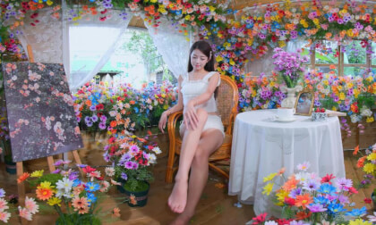 春意少女主题 模特cindy