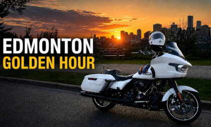 360° Motorcycle Ride Through Downtown Edmonton | Harley-Davidson Road Glide | 8K VR