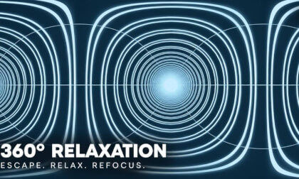 360° Blue Light Tunnel | Relaxing 4K Virtual Reality Experience