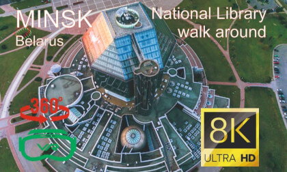 Minsk, Belarus, National Library, walk