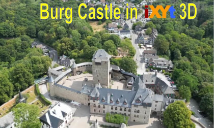 Burg Castle, Solingen, Germany in 3D SBS LR relax video for VR