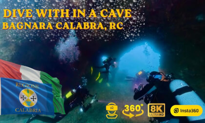 Dive with me in a cave, Calabria, August 2026 - 8K 360° video