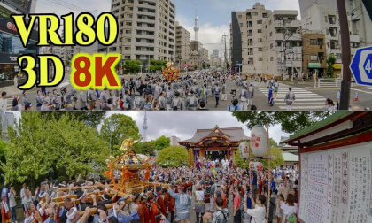 Tokyo Kameido Tenjin Shrine Annual Grand Festival (2) , Joint Procession of 25 Portable Shrines in Tokyo , JAPAN
