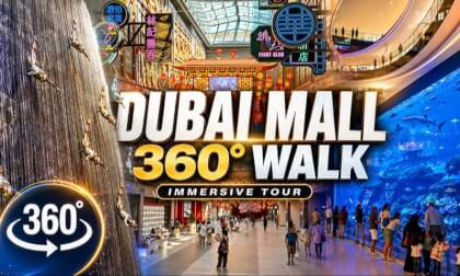 Dubai Mall 360° Walking Tour 🇦🇪 | Immersive Virtual Walk in 4K