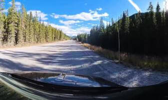 x10 speed Drive from Canmore, alberta down the Spray valley and out on to the Prairies