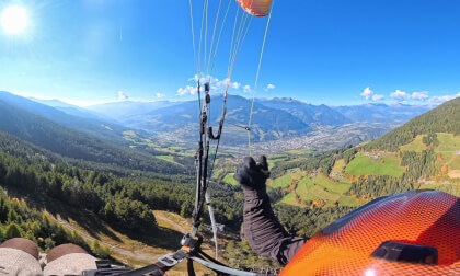 360° 8K Paragliding #387: Nice looking weather on Plose doesn't mean good flying conditions