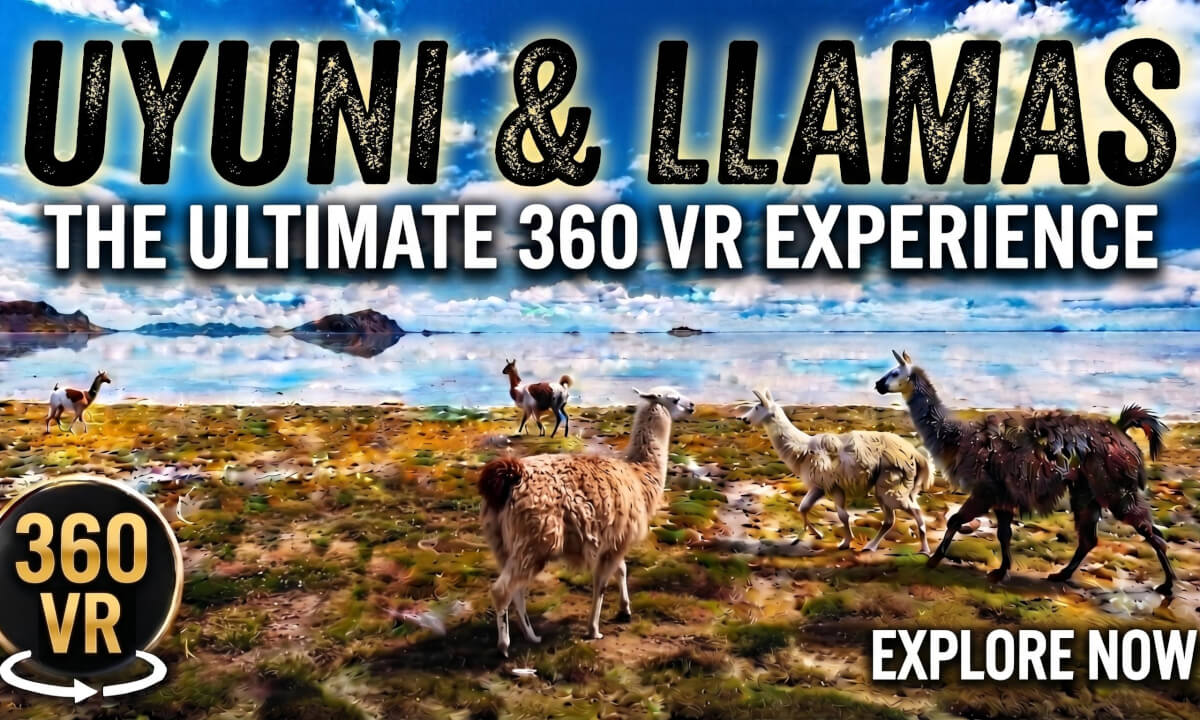 THE END OF THE WORLD: Uyuni Salt Flat & Llama Herd (8K VR)