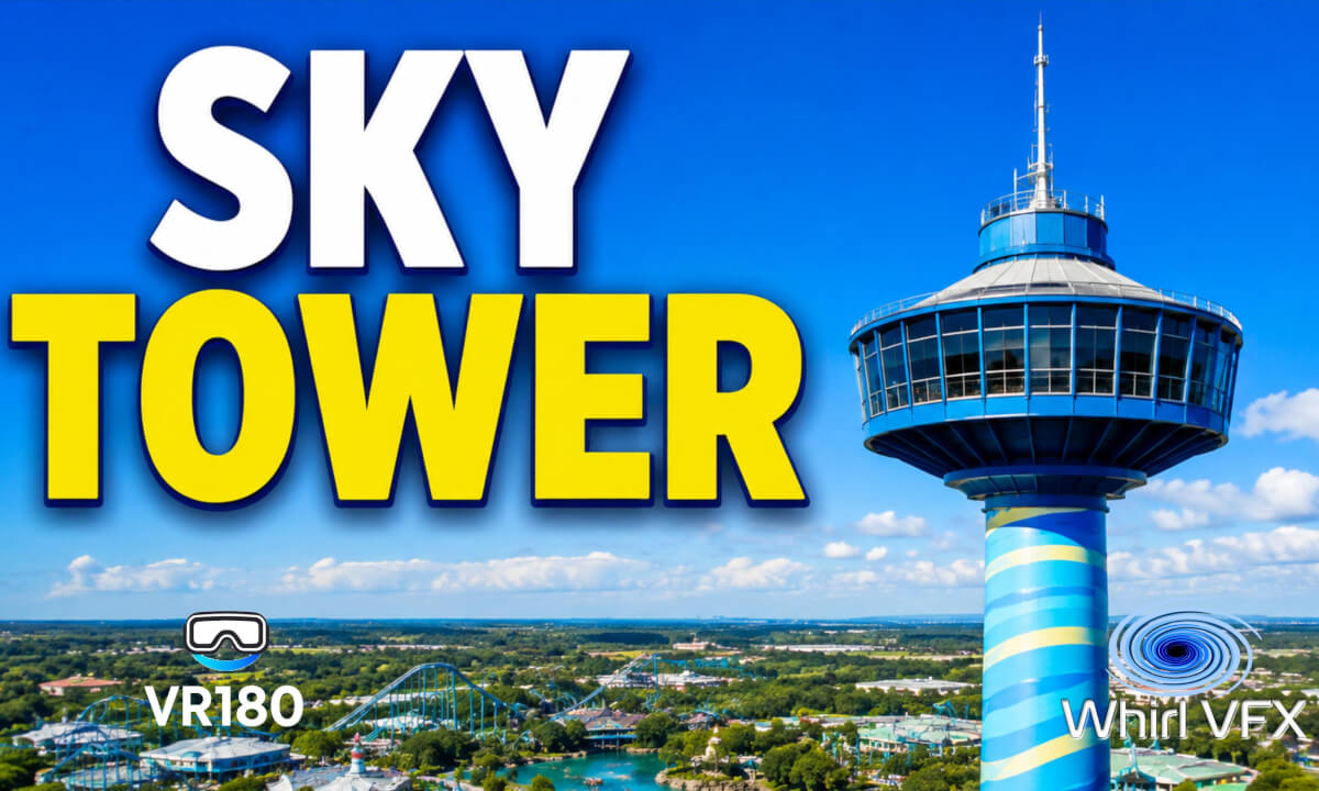 SeaWorld Orlando Sky Tower | Scenic Views Above the Park | VR180 3D 8K