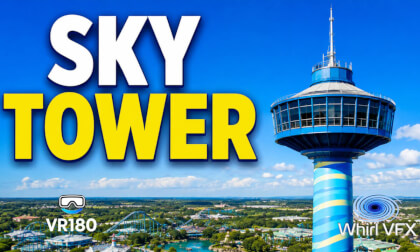 SeaWorld Orlando Sky Tower | Scenic Views Above the Park | VR180 3D 8K