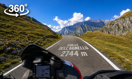 Col Agnel (Colle dell'Agnello) from Chianale | 8K 360 VR Motorcycle Ride