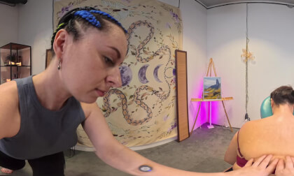 Relaxing ASMR Massage on Chair by Anna VR 360