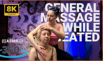 Relaxing Meditative ASMR massage by Anna for Real Female Client 360 VR