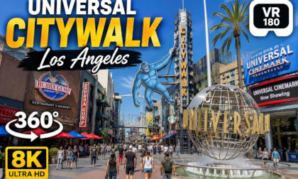 Universal CityWalk Los Angeles in 8K 360° 🌴✨ | Immersive Walking Tour