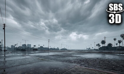 GTA 5 VR : Relaxing Walk in the Rain!