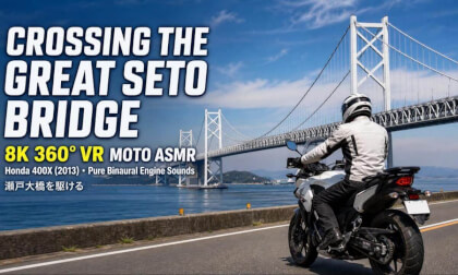 Crossing the Great Seto Bridge | 8K 360° VR Moto ASMR | Honda 400X
