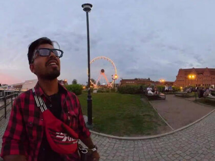 Gdansk, Poland walking tour in 4k 360°