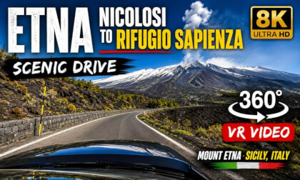 ETNA’S MOST INCREDIBLE ROAD 🌋 8K 360° Drive from Nicolosi to Rifugio Sapienza